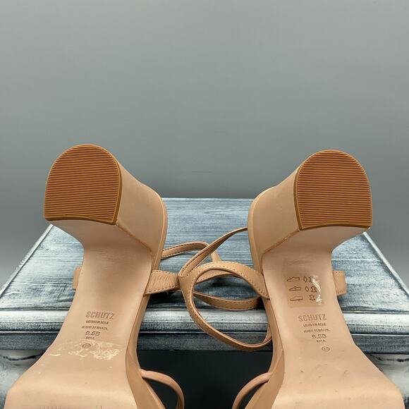 NEW Schutz Women’s Kelsie Platform Sandals Beige Size 9.5B - Picture 10 of 11